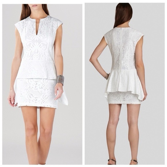 BCBG MaxAzria • Isabel Peplum Lace Dress - Picture 1 of 14